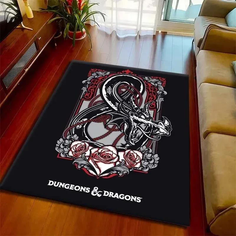 

Ковер с принтом обложки Dungeons & Dragons, ковер с узором Dungeons, нескользящий ковер, ковер для декора спальни, коврики для спальни, коврик для декора спальни 40x60cm