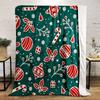 "Festive Christmas Pattern Blanket" Patterned Flannel Blanket Perfect for the Bedroom Living Room, Sofa, or a Little Nap
