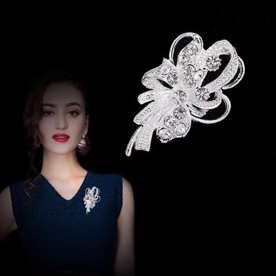 Broche Feminino com Strass Vintage Casamento Noiva Pin Joia