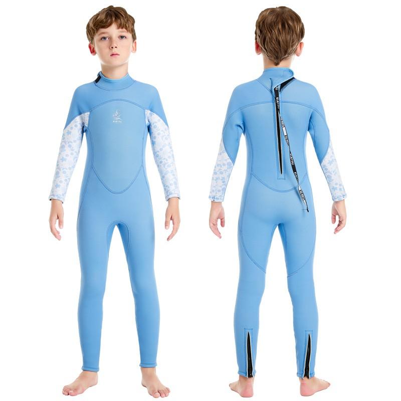 Kids 2mm 3mm Neoprene Wetsuit Full Body Long Sleeve Surf Diving Swimsuit Boys Girls UV Protection Warm