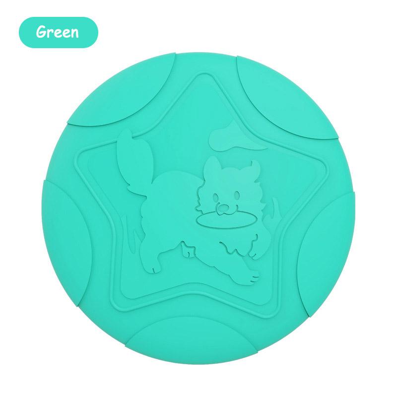 Bite-resistant Silicone Dog Flying Disk Toy Multifunctional Colorful Floating Outdoor Training Interactive Dog Toy Pelota Perro