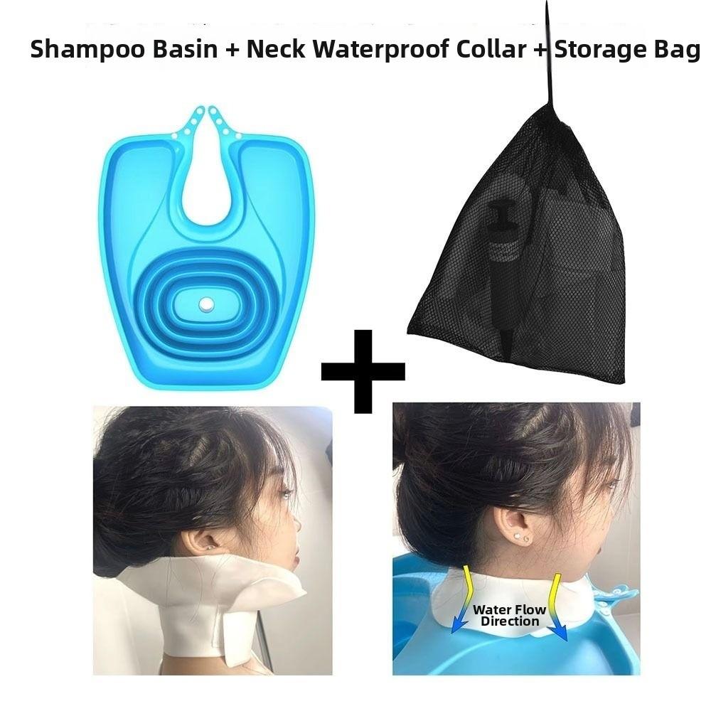 Convenient Hair Wash Tray Portable Hair Washing Tool Easy Install Foldable Hair Wash Tub Bathroom