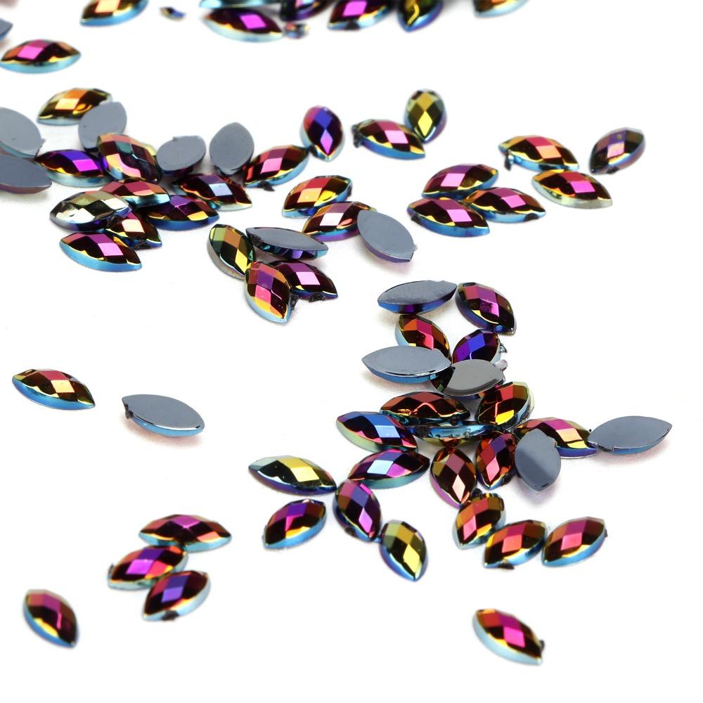 1000PCS Flatback Flatback Rhinestones AB Glass Rhinestones  Handicraft Decoration