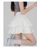 Women's Black Puff Cake A-Line Skirt - High Waist, Anti-Exposure, Slim Fit, Short Summer Skirt