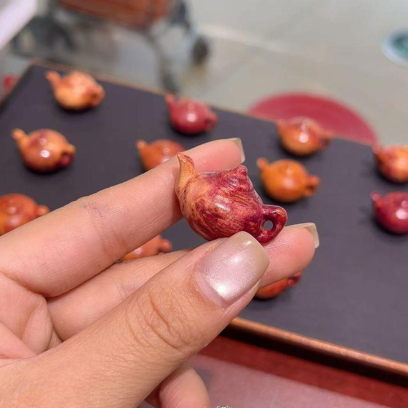 

Boutique Ivory Handle Pot DIY Accessories Hand Woven Hand Rope Necklace Crafts Buddha Beads Pendant Bracelet Accessories Natural pink ivory handle pot