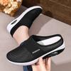 Slip On Mesh Shoes Lightweight Breathable Casual Walking Sneakers with Elastic Band and Air Cushion Sole for Daily Wear