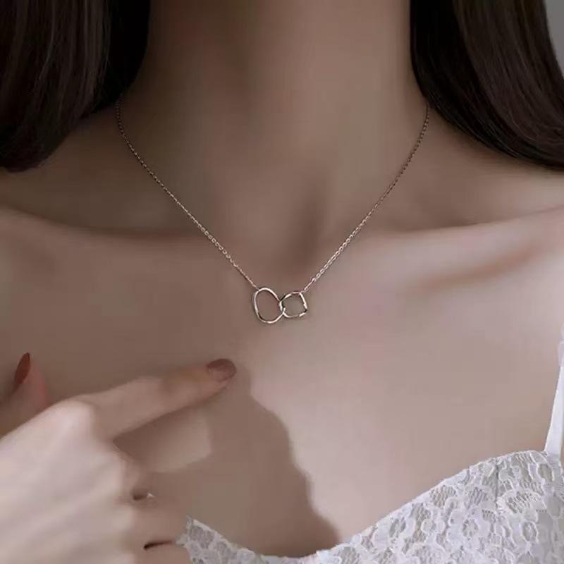 

Moonstone Cross Titanium Steel Necklace Women s Summer Niche Design Sense Premium Spice Girl Clavicle Chain Accessories