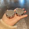 Portable Pill Box Medicine Organizer with Sparkling Rhinestones Dustproof Compact Design Pill Tablet Storage Holder