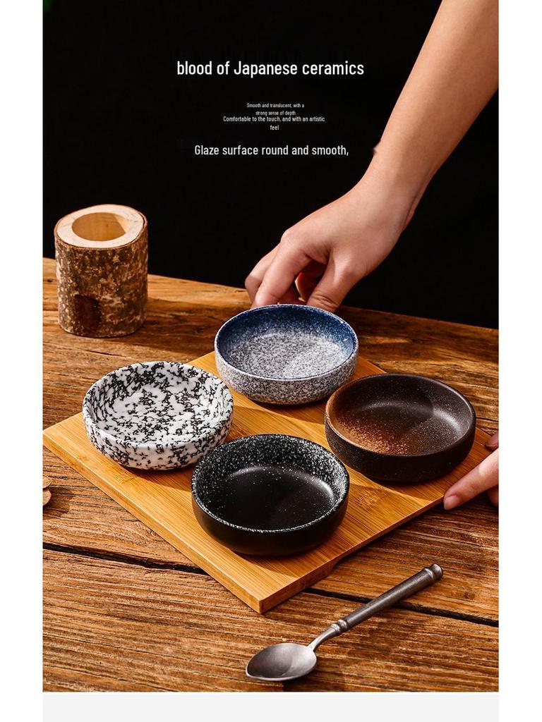 Japanisches Keramik-Dip- & Sojasaucen-Schälchen-Set - Snackteller & Geschirr