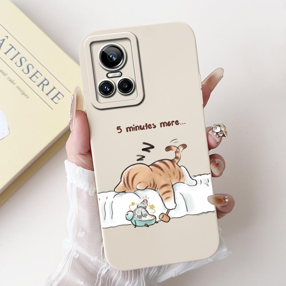 For Realme GT Neo 3 Case Lovely Panda Rabbit Dog Duck Soft Liquid Silicone Shockproof Bumper For Realme GT Neo3 150W Phone Cases