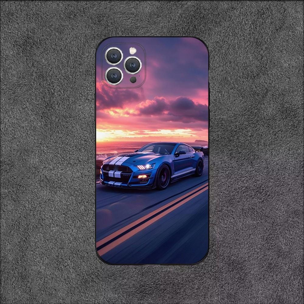 S-ShelbyS M-MustangS GT Phone Case For iPhone 16,15,14,13,12,11,Plus,Pro Max,XS,X,XR,SE,Mini,8,7 Soft Silicone Black Cover iPhone16pro