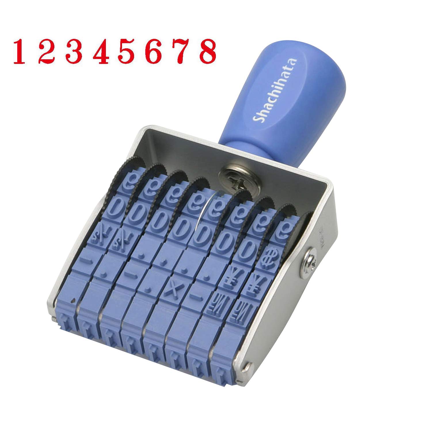 

Вращающийся резиновый штамп Shachihata европейского типа 51 x 7, шрифт Минчо, штамп, 8 строк, №. 2, Размер прибл.. мм,