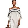 2026 new European and American independent station women's stand-up collar striped casual loose dress