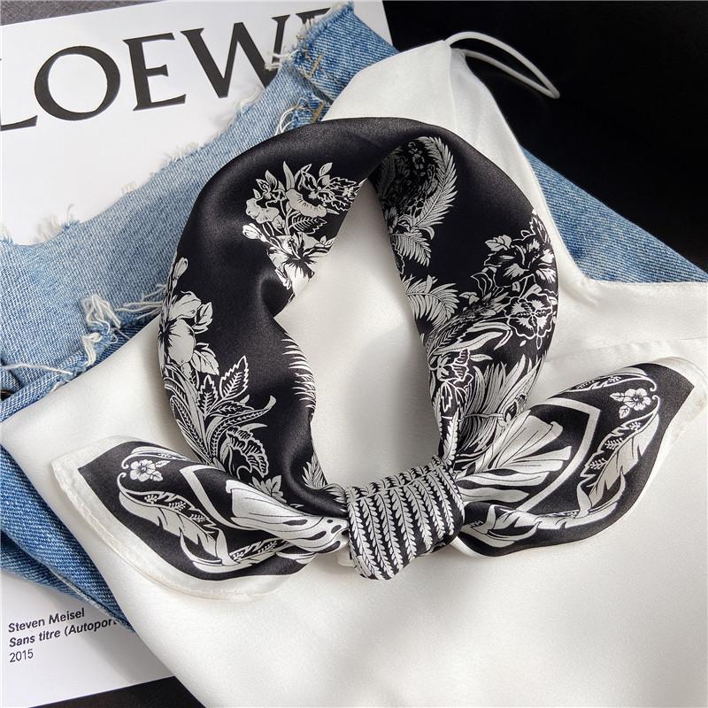 

Новый 100% Натуральный Шелковый Платок Квадратный Женский Модный Пляжный Пашмина Буфанда Женский Шаль Накидки Бандана Шарфы Фуляр Эшарп 53см Real Silk 53x53cm