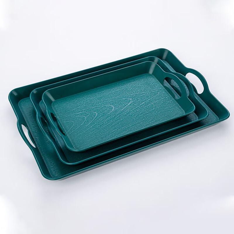 Jingyu Mei Rectangular Anti-slip Plastic Serving Tray