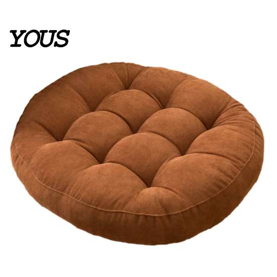 High Elasticity Chair Cushion Round Corduroy Cushion, 16.5 Inch Ultra Soft Seat Pad, Portable Support for Travel Washable Floor Reading Nook