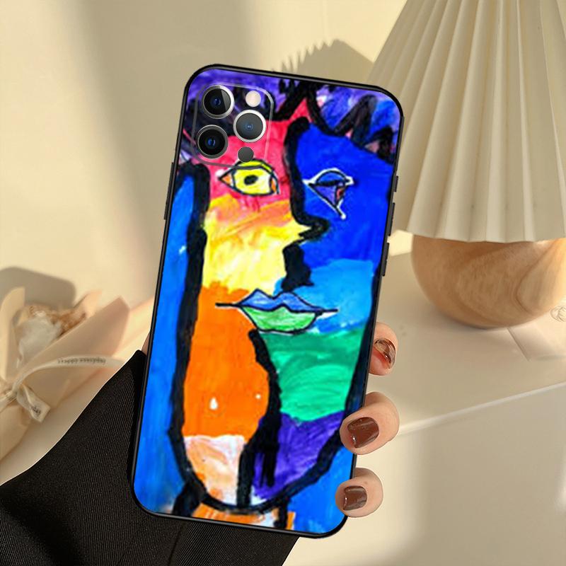 Picasso Abstract Painting Art Phone Case For iPhone 15 14 13 12 11 16 17 Pro Max 13 Mini 15 16 Plus 16e 17 Air Cover Funda