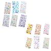 6Sheets Gold Foil Embossed Sticker Clear Cartoon PVC Resin Decorative Sticker for Journal Notebook Scrapbooking Supplies