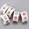 100-500pcs Merry Christmas Snowman Sticker Christmas Party Decor Sticker New Year Gift Box Sealed Baking Cake Tag