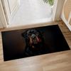 Hund Rottweiler Indoor Fußmatte, Teppich für Eingangsbereich, Wohnzimmer, Rutschfeste Türvorleger, Tierdesign Heimdeko Teppich Geschenke
