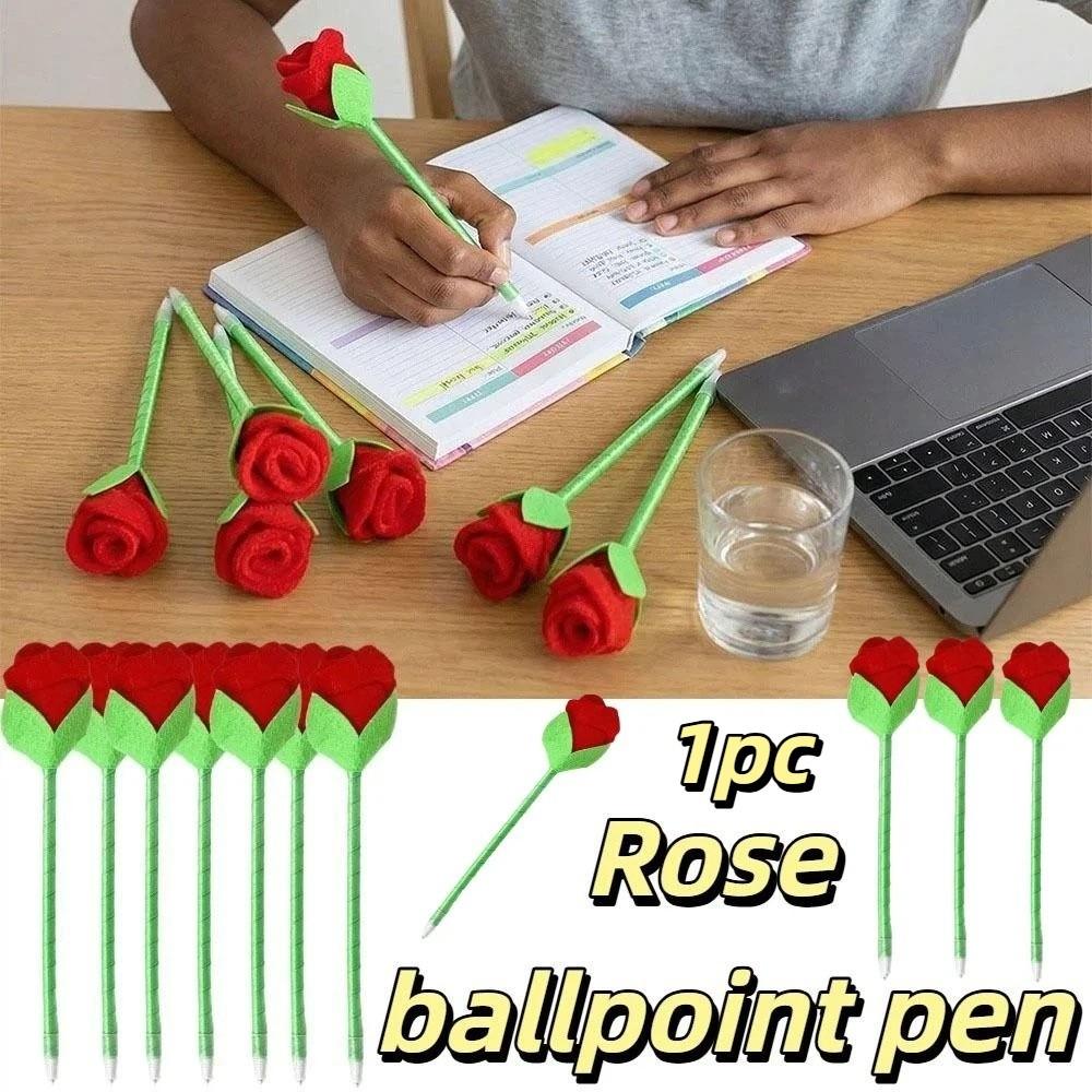 Valentine's Day Rose Flower Ballpoint Pens Smooth Writing Valentine's Day Rose Pen  Office Supplies