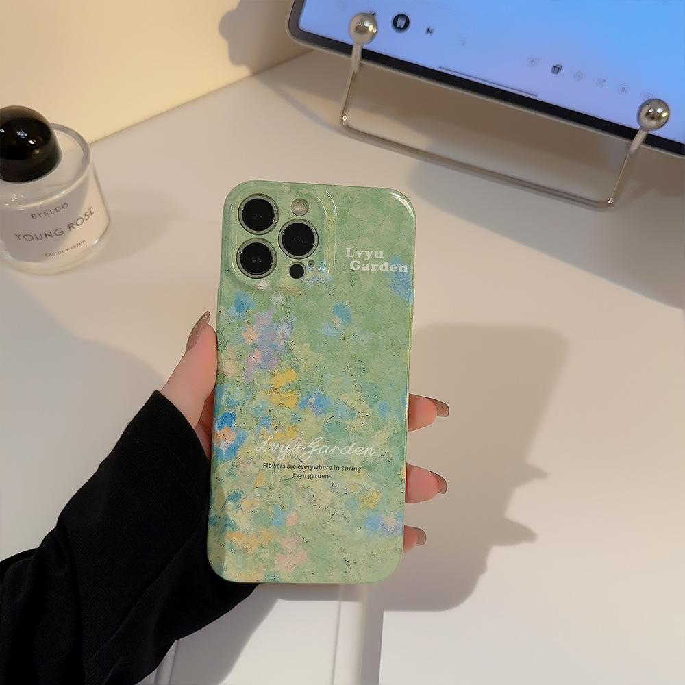 Natural Oil Painting Style Phone Case Suitable for iPhone 13, iPhone 15, iPhone 16 Pro Max