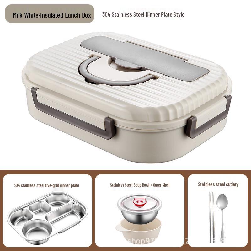 Dejier Thickened 304 Stainless Steel Divided Lunch Box