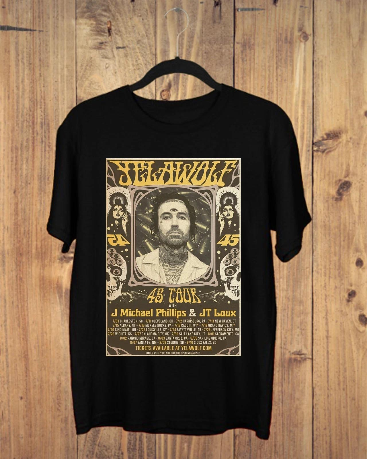 Yelawolf 45 TOUR SECOND LEG Latest Tour Date T Shirt Full Size S-5XL XXL