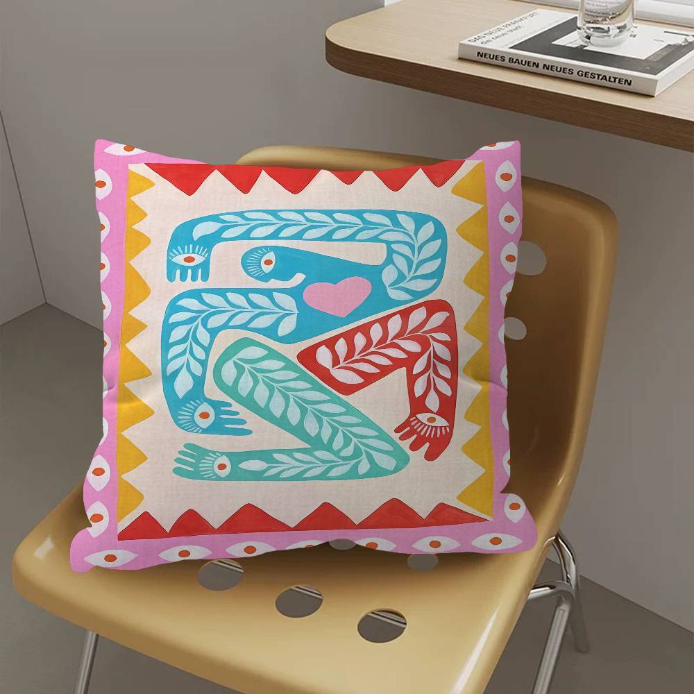 Egypt Colorful Abstract Tiger and Leopard Pillow Cushion Cover Pillowcase Living Room Sofa Home Decor Customized