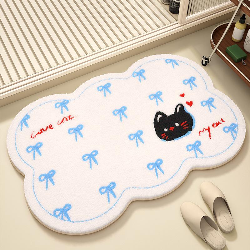 Bathroom Floor Mat Toilet Door Absorbent Non Slip Carpet Shower Home Floor Mat