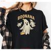 Boonana Banana T Shirt Funny Halloween Fruit Lover Retro Humorous  Vintage Washed Comfortable Homme Fashion