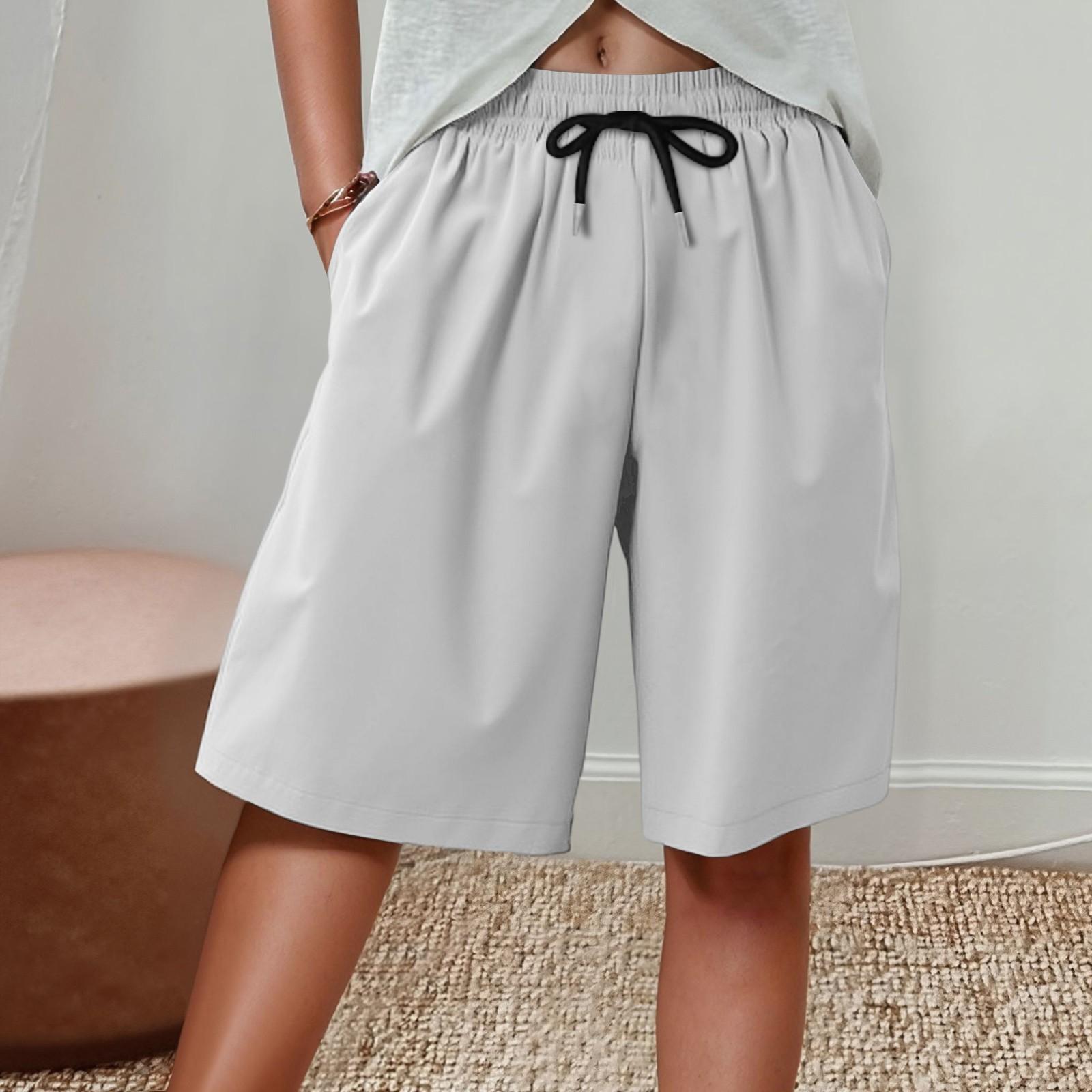

Women s Sports Shorts Casual Loose Color Breathable Quick Drying Shorts L срібний
