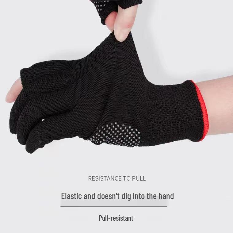 Men's & Women's Wear-resistant, Non-slip, Sun-protection Cycling & Labor Gloves - Two-finger Exposure, Four Seasons Suitable