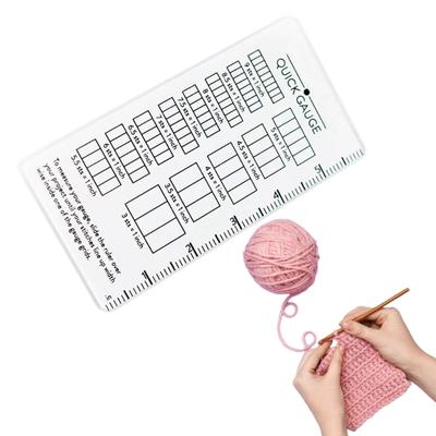 Régua de Malha Plástica Para Medição Rápida de Pontos e Carreiras Ferramenta de Artesanato Para Crocheteiros, Tricoteiros e Entusiastas de Fios
