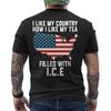 Ich stehe hinter ICE Pro ICE Trump Unterstützung Patriotischer Republikaner US-Flagge AUF DEM RÜCKEN T-Shirt Unisex T-Shirt