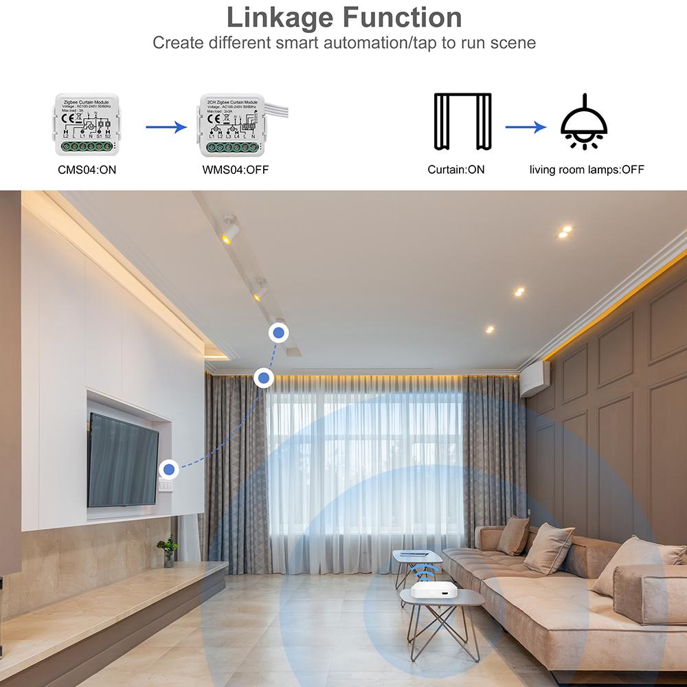 N-ZCSM01 Zigbee Curtain Controller Switch Module Smart APP Control Mini Actuator
