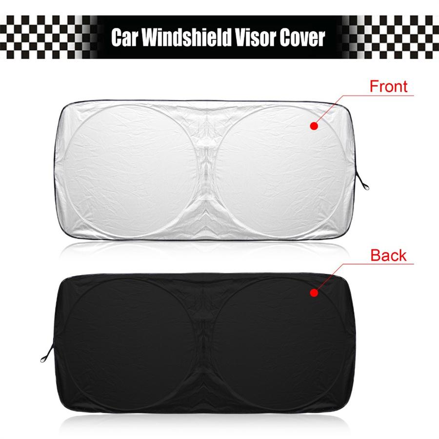 1 Pcs Car Front/Rear Window Foldable Jumbo Visor Sun Shade Windshield Cover Kit