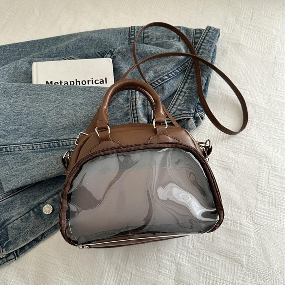 PU Japan Style High Capacity Transparent Ita Bag PU Casual Leather Handbags Square JK Bag Creative Gift