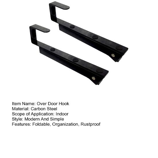 Over The Door Hooks Collapsible Folding Metal Hanger Organizer for Laundry Bathroom Bedroom Space Saving Clothes Drying Rack for Coats Towels Bags