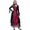 Halloween Vampire Costume Medieval Court Party Queen Vintage Lace Dress