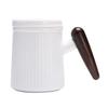 Chaxun White Porcelain Filter Mug Set with Ebony Wood Handle