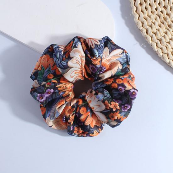Hair Elastic Band High Elasticity Floral Pattern Adjustable Fit Hair Tie Non-Irritating Scalp Hair