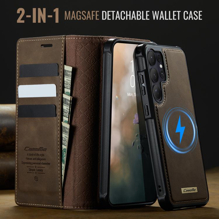 Magnetic RFID Blocking Leather Wallet Case for Samsung Galaxy S26 Ultra 5G