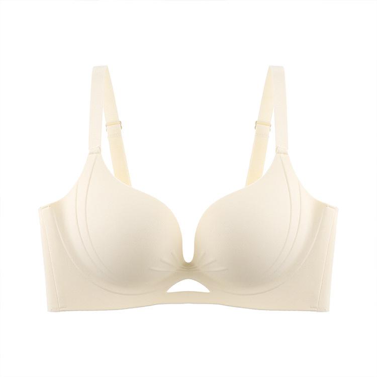 Hollow Folds Show Large and Seamless Women's Pull-up Anti-sagging Cup Natal Year Bra