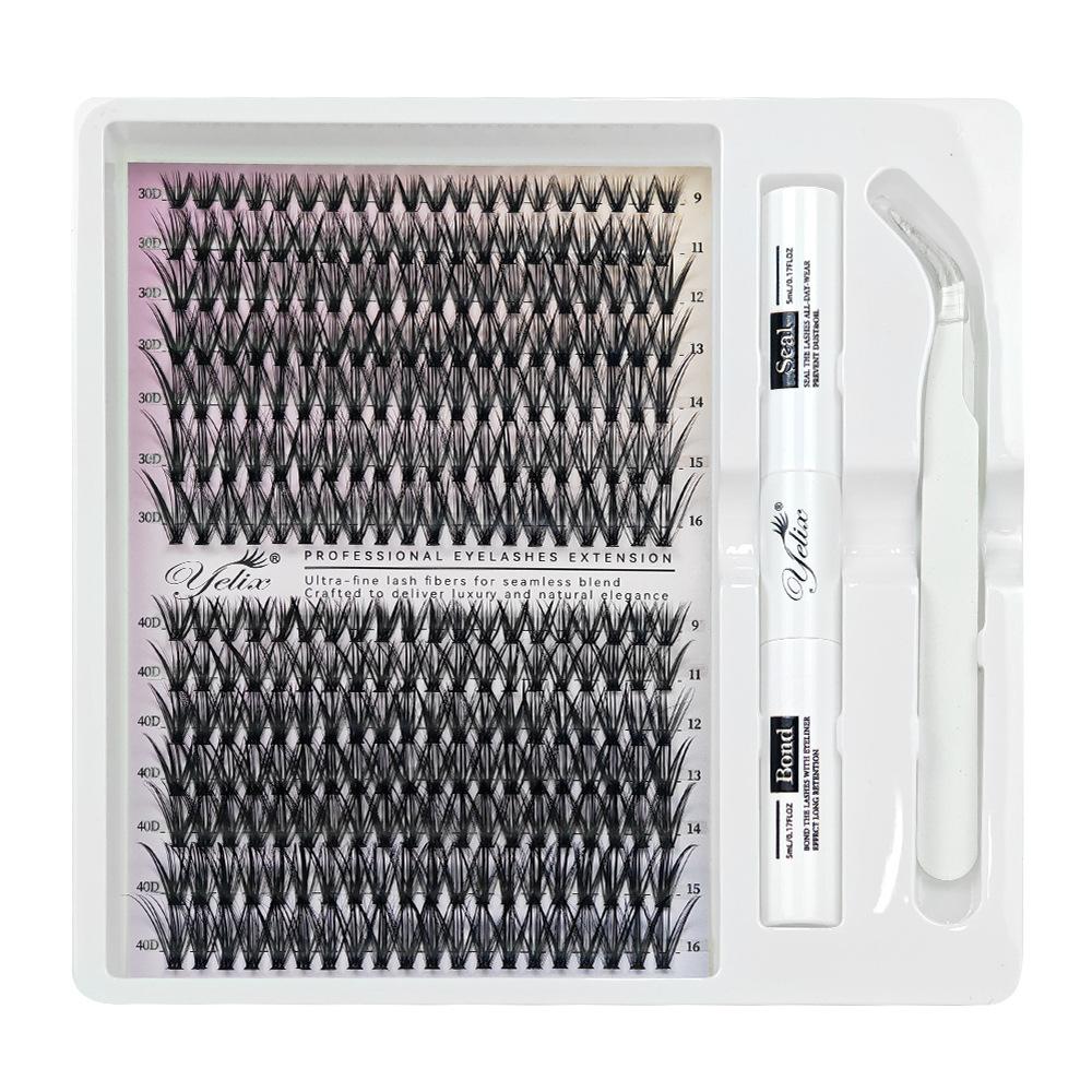 False Eyelash Book Glue Large Capacity Mixed Single Cluster Segmented 30D40D50D Hair
