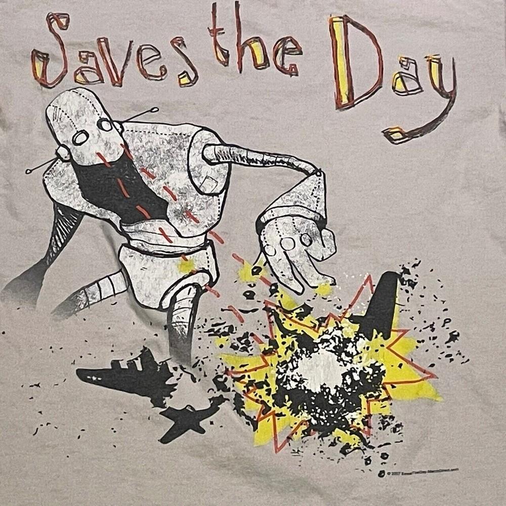 Vintage 2007 Saves The Day Emo Band Tour Gift For Fan S to 5XL T shirt BO1307 Unisex T-Shirt XL 1990₽