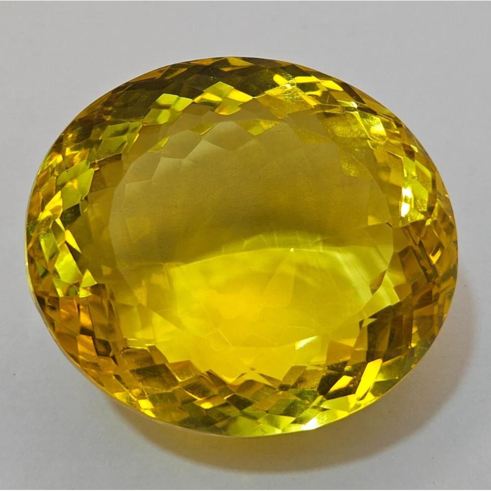 Natural Shine Yellow Topaz 349.75 Ct Oval Cut Certified Fabulous Loose Gemstone