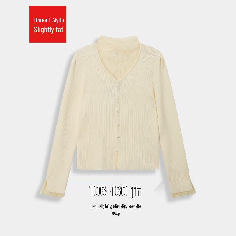 

IEF Вязаный свитер большого размера с сетчатыми вставками и эффектом двухслойности L