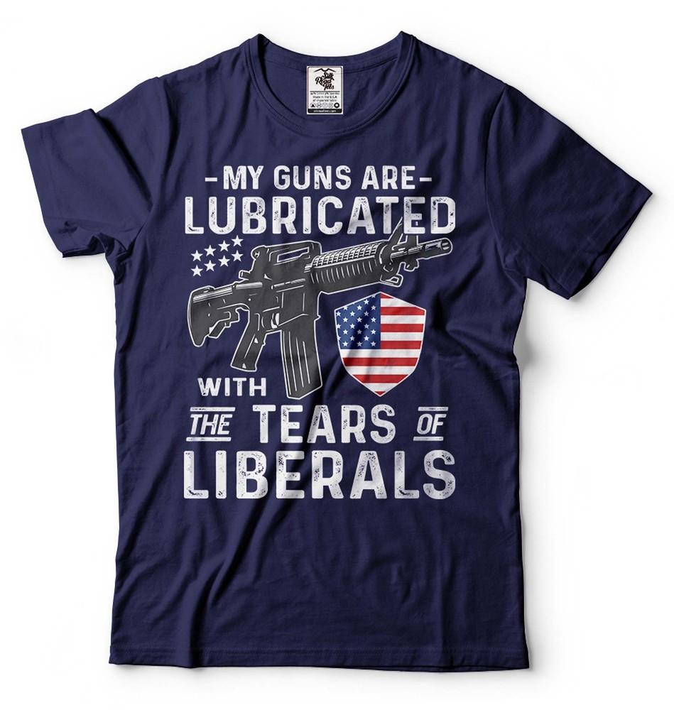 Funny Pro Gun Shirt Tears Of Liberals Shirt 2nd Amendment Shirt Anti Liberal Tee Unisex T-Shirt L