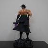 One Piece Zoro ris riam Figura de Anime de estatua Combat stance Draw a sword 19.68Inch/50cm Can be move PVC Mode Toys Gifts